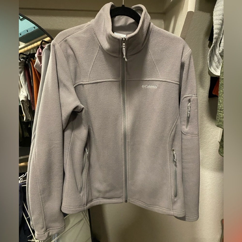 Columbia Light Gray Fleece Jacket